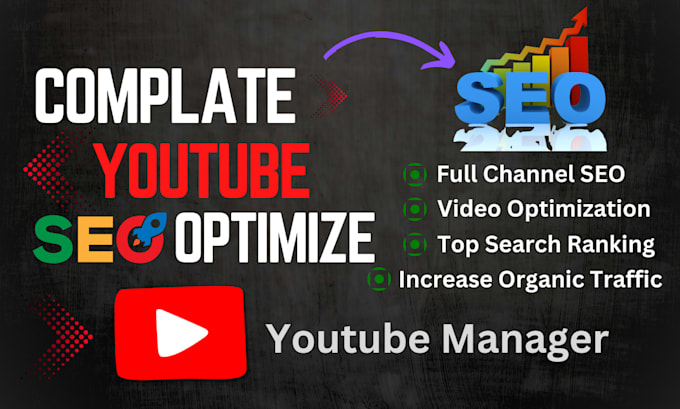 Gig Preview - Be your expert youtube SEO manager and optimize your channel