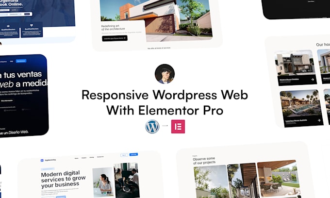 Gig Preview - Build responsive wordpress website with elementor pro