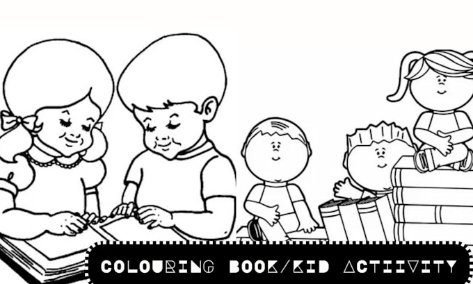 Gig Preview - Do kid coloring book puzzle page kid activity book, children book illustration