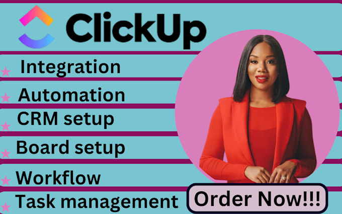 Gig Preview - Setup clickup and project management your workflow on clickup