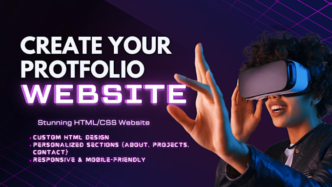 Gig Preview - Create a stunning HTML portfolio website for you