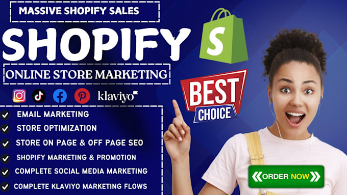 Gig Preview - Do effective shopify marketing, ecommerce marketing, boost shopify sales