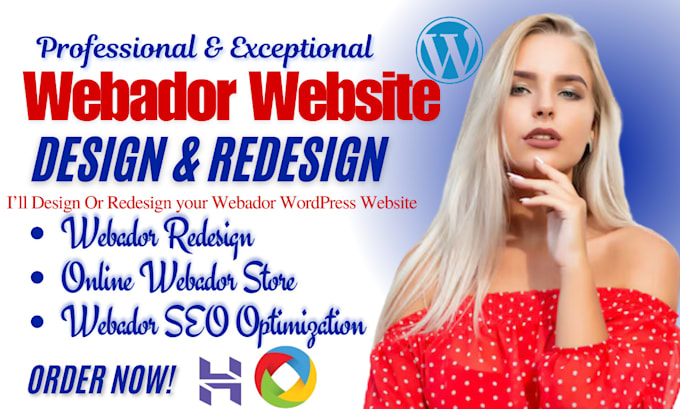 Gig Preview - Design or redesign webador website webador landing page webador SEO