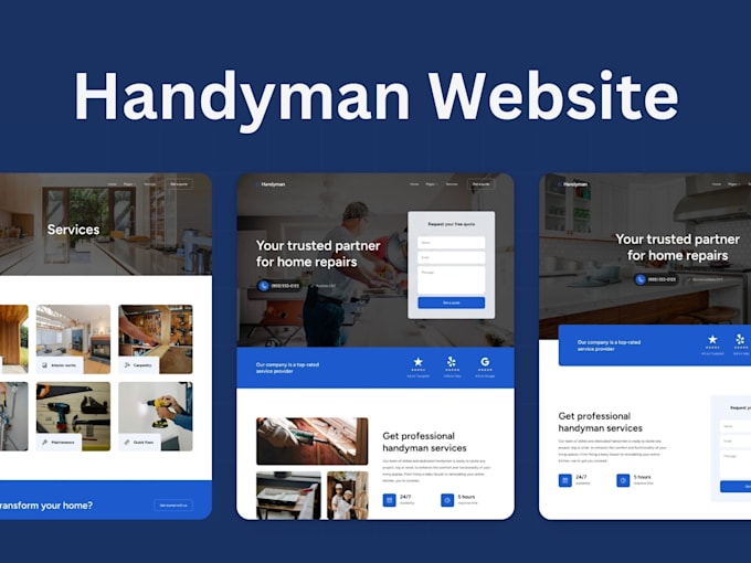 Gig Preview - Handyman website plumbing website cleaning website handyman website plumbing web