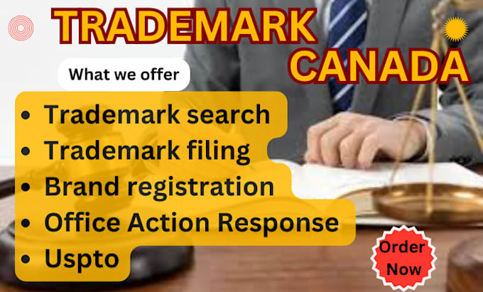 Gig Preview - Be your licensed canada trademark registration attorney, amazon