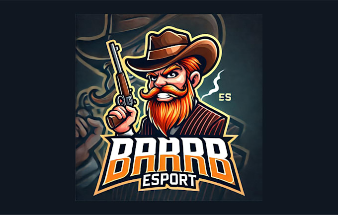 Gig Preview - Design barb esport mascot logo with free source file