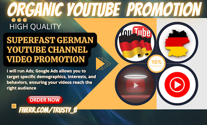 Gig Preview - Do organic german youtube channel video promotion dutch german video marketing