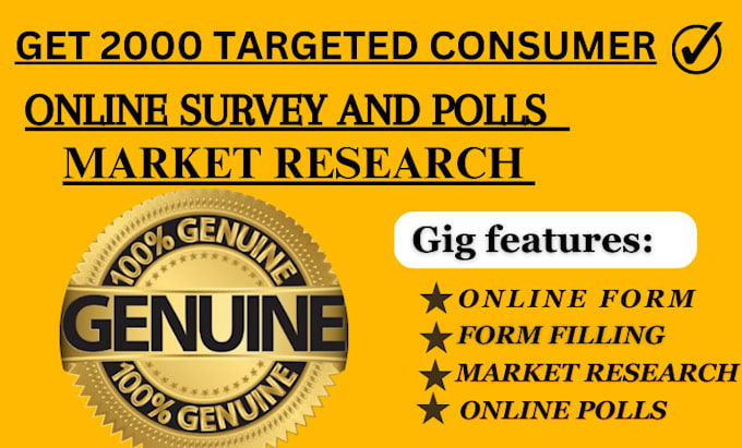 Gig Preview - Conduct your online survey form with up to 2000 respondents