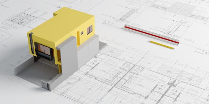 Gig Preview - 2d autocad mapping interior and exterior with front elevation