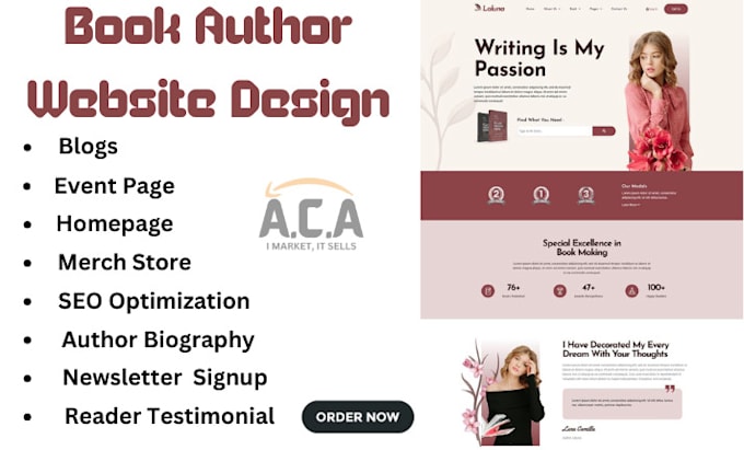 Bestseller - do squarespace book author website, ebook wordpress website