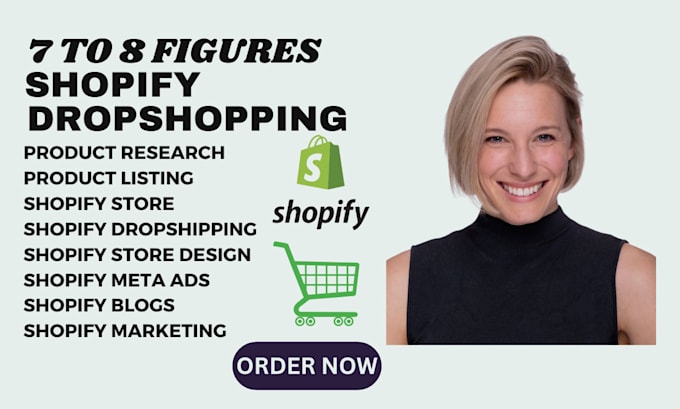 Gig Preview - Create shopify digital dropshipping for 7 to 8 figure shopify dropshipping store