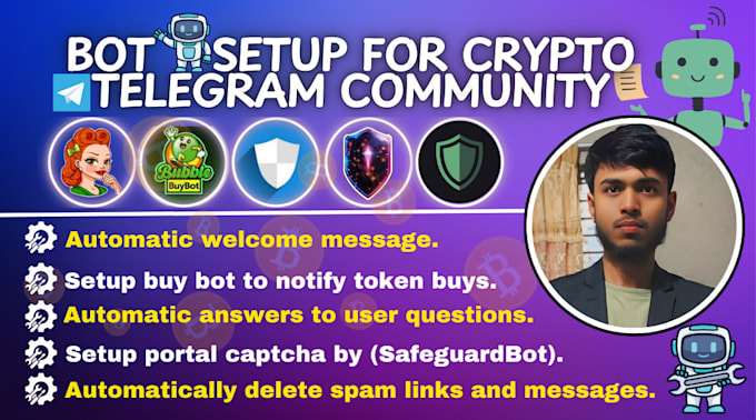 Gig Preview - Setup telegram bot for crypto community