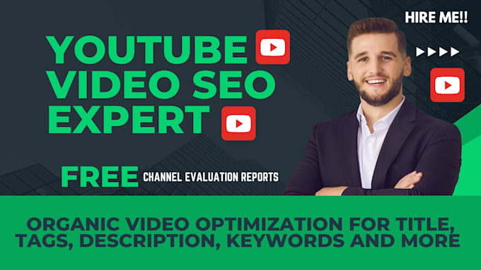 Gig Preview - Do best youtube video SEO expert optimization and channel growth manager