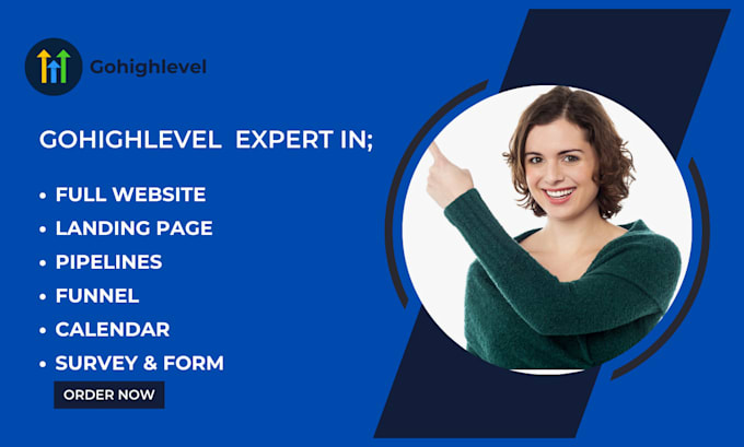 Gig Preview - Build gohighlevel landing page gohighlevel sales funnel