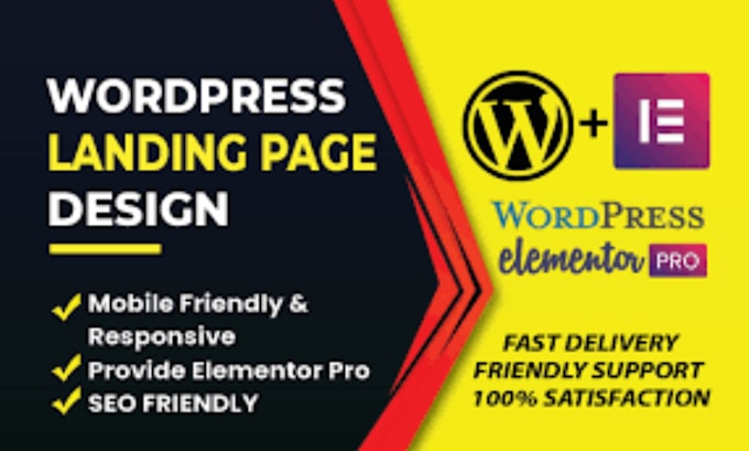 Gig Preview - Build wordpress elementor landing page, sales page design or one page website