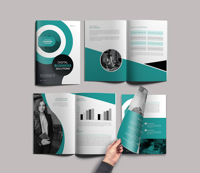 Bestseller - design professional trifold, bifold business brochure design