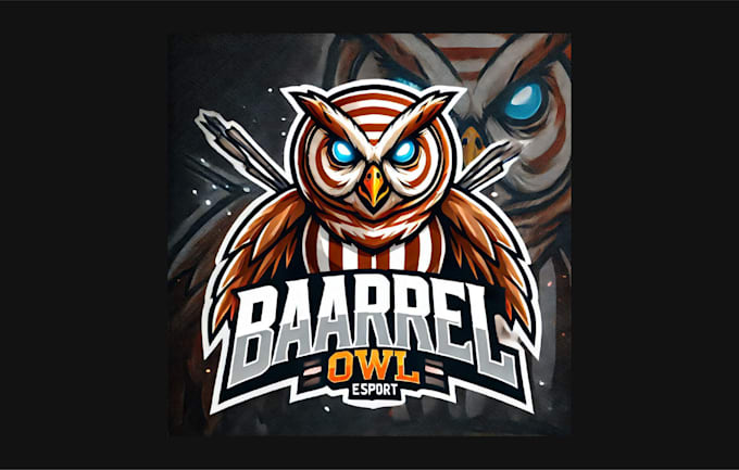 Gig Preview - Do awesome barred owl esport mascot logo for your company