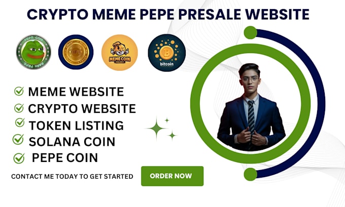 Gig Preview - Develop meme coin website, crypto website, pepe website, token website