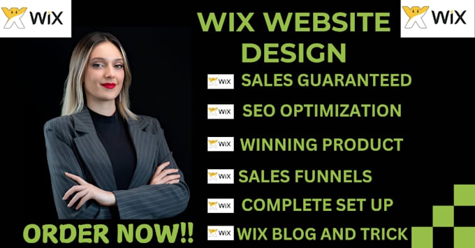 Gig Preview - Wix website redesign, wix website development, custom wix design, and wix site