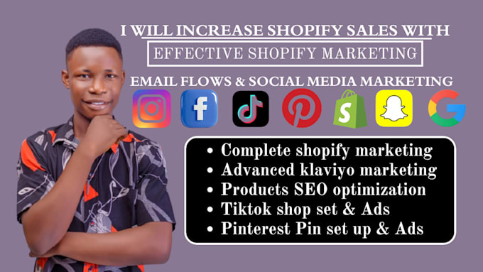 Gig Preview - Social media marketing manager to boost shopify sales, tiktok shopify marketing