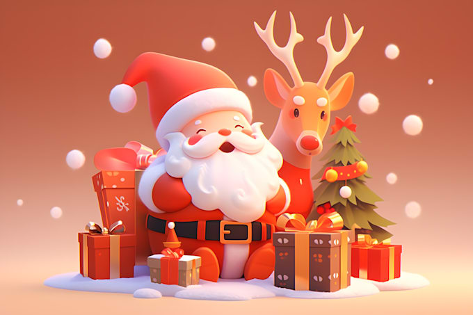 Gig Preview - Make create cute christmas illustration and element for you