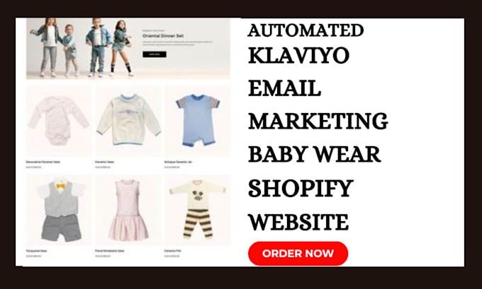 Gig Preview - Setup klaviyo email marketing baby wears for ecommerce website