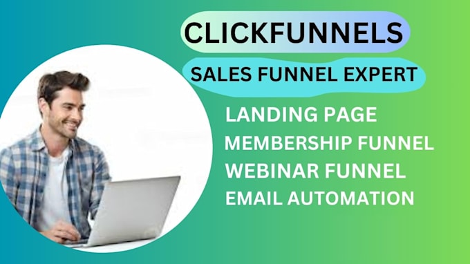 Gig Preview - Do sales funnel, landing page clickfunnel, gohighlevel, systeme io, thrivecart