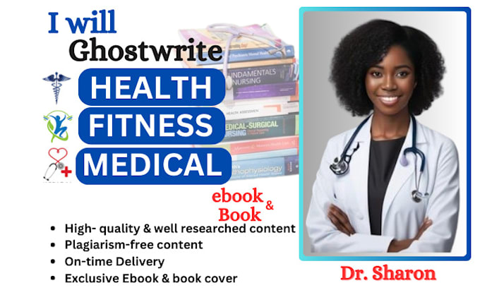 Gig Preview - Write health, fitness and medical ebook and book, ebook writer and ghostwriter