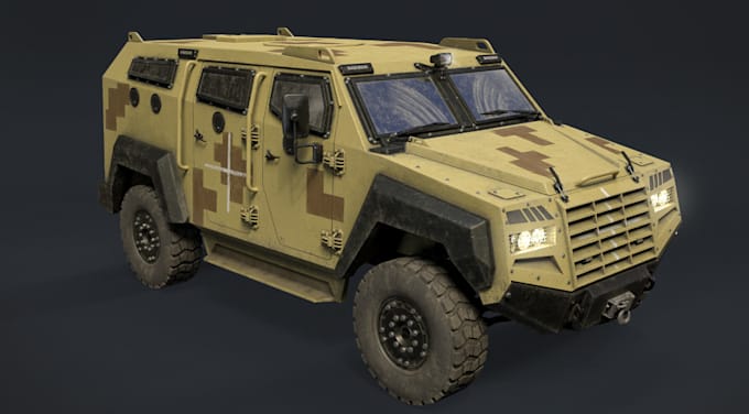 Gig Preview - Design 3d vehicle,maya rig,fix 3d stl file,military van modeling,car pbr texture