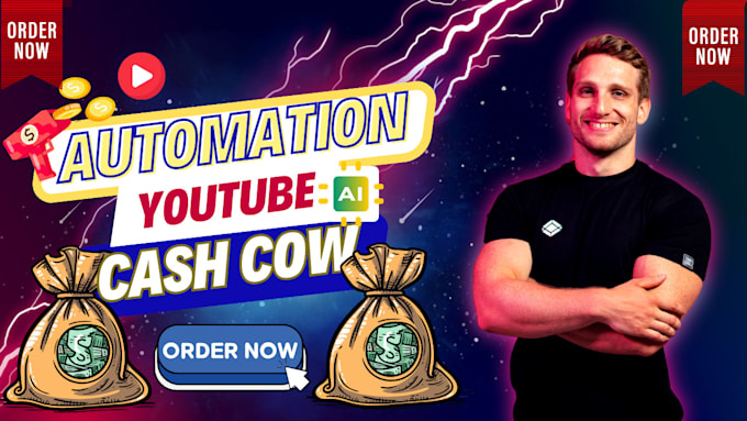 Gig Preview - Create automated cash cow, cash cow youtube ,cash cow channel, cash cow videos