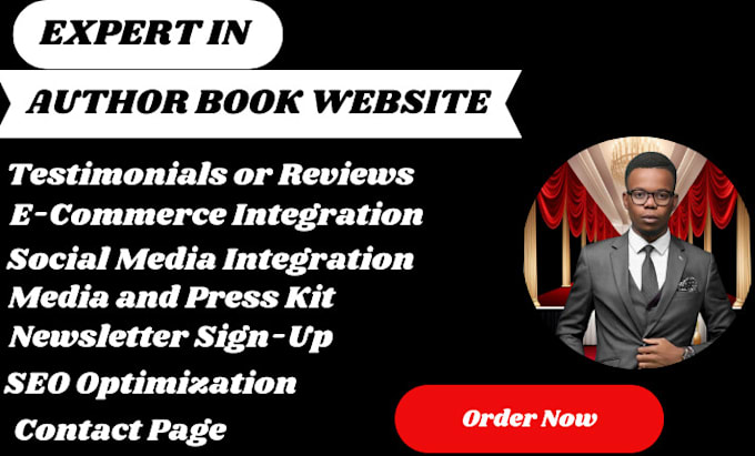 Gig Preview - Create author book,ebook website using wordpress squarespace