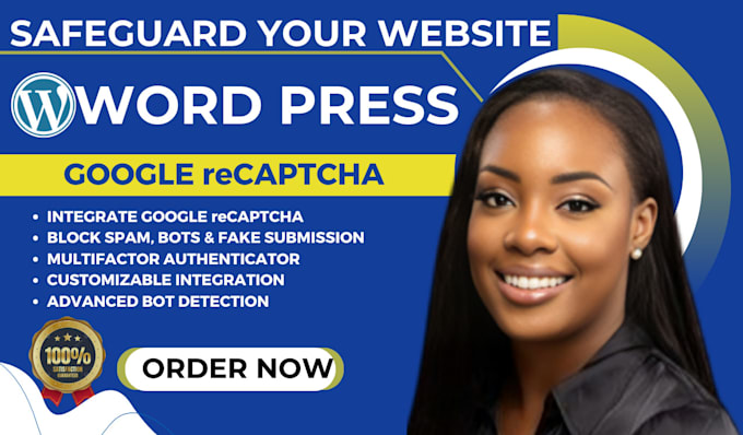 Gig Preview - Add google recaptcha to secure your wordpress website from spam and bots