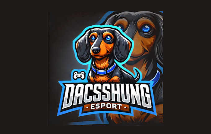 Gig Preview - Make modern dachshund dog mascot logo with express delivery