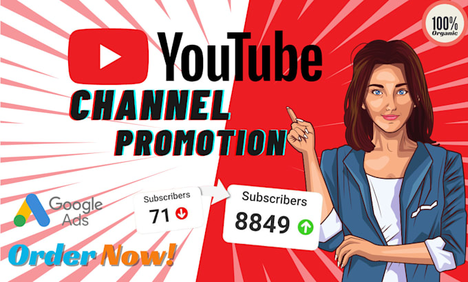 Gig Preview - Promote youtube channel with google ads, fully organically