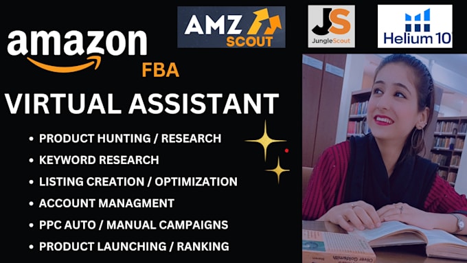 Gig Preview - Be your amazon fba private label virtual assistant, product research, pl