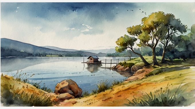 Gig Preview - Draw a watercolor landscape illustration