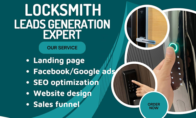 Gig Preview - Generate locksmith leads home security website door installation leads