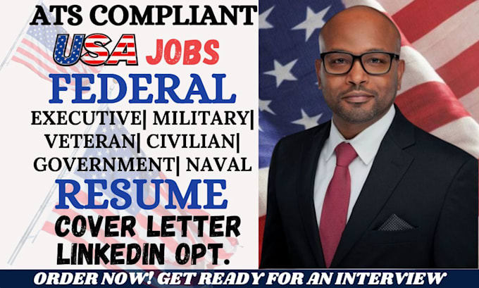 Gig Preview - Write federal resume, ksa response for USA jobs, government, veteran, military