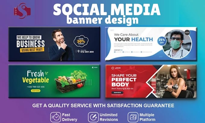 Gig Preview - Design linkedin banner cover youtube cover social media banner social media kit