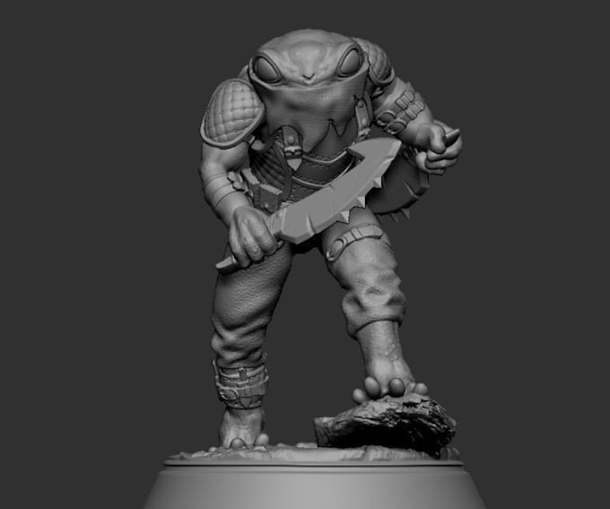 Gig Preview - Sketch 2d to 3d zremesh statue,tabletop dnd stl  action figure,fantasy miniature