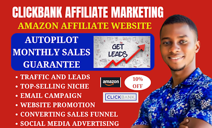 Gig Preview - Do clickbank affiliate marketing, amazon affiliate shopify marketing tiktok ads