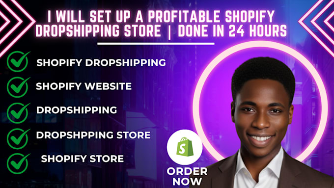 Gig Preview - Set up a profitable shopify dropshipping store done