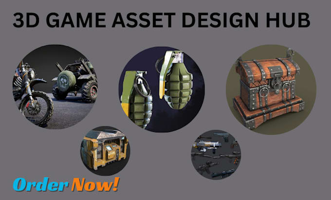 Gig Preview - 3d game asset 3d game model  game character game props 3d game weapon for game