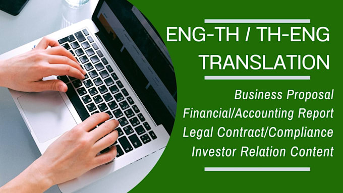 Bestseller - translate english thai legal business financial and accounting