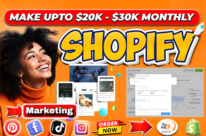 Gig Preview - Boost shopify store sales,virtual assistant,shopify marketing website promotion