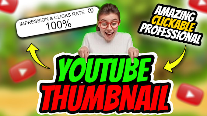 Gig Preview - Do make eyecatching youtube thumbnail in very low price