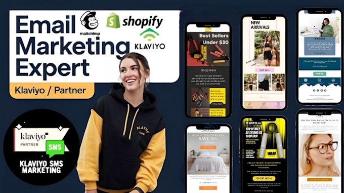 Gig Preview - Setup shopify ecommerce email marketing flows in klaviyo, email template