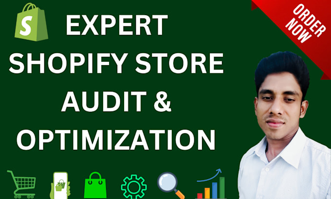 Gig Preview - Audit and optimize your shopify store with expert cro and SEO services