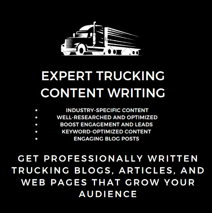 Gig Preview - Write SEO optimized content for dispatch websites or blogs