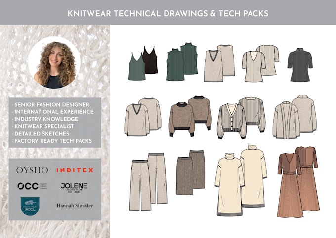 Gig Preview - Create knitwear, sweater and crochet tech packs for you